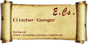 Elischer Csongor névjegykártya