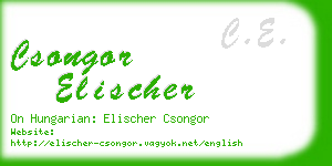 csongor elischer business card